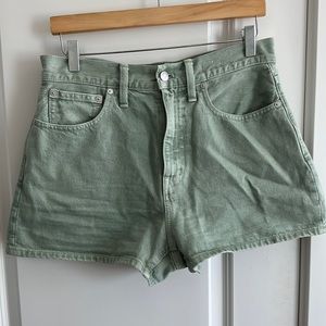 Madewell NWT The Momjean Short - Green - women size 28